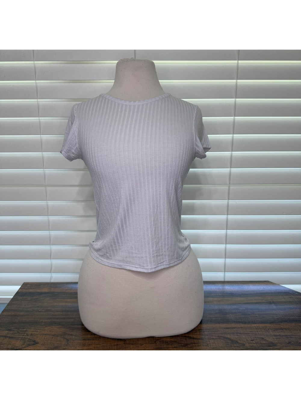 Siddharta White Ribbed Short Sleeve T-Shirt